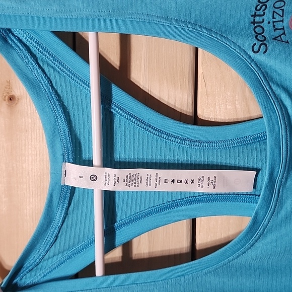 Lululemon Swiftly Tech Racerback Scottsdale 10K Tour Tank in Turquoise Size 8 - Picture 3 of 5
